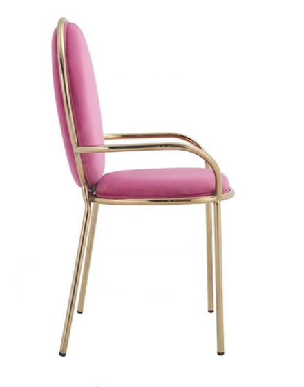 Fabric metal legs dining chair/S-003