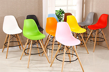 Plastic wood leg Bar stool/PP-623-T