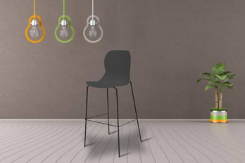 Plastic Cafe Shop Bar Chair/PP-5129-M