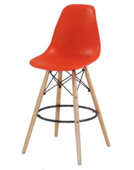Plastic wood leg Bar stool/PP-623-T