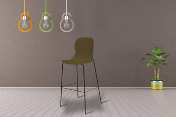 Plastic Cafe Shop Bar Chair/PP-5129-M