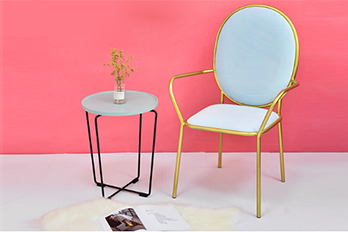 Fabric metal legs dining chair/S-003