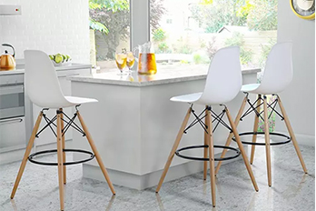 Plastic wood leg Bar stool/PP-623-T