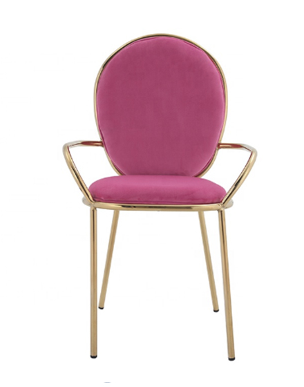 Fabric metal legs dining chair/S-003