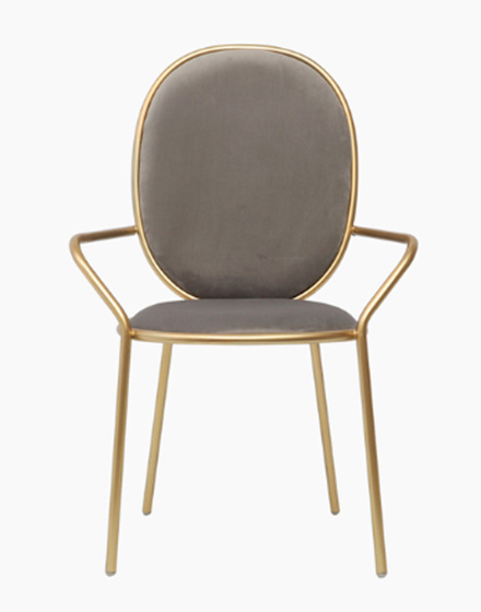 Fabric metal legs dining chair/S-003