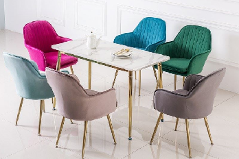 Europe luxury velvet fabric modern dining chair/DN-013