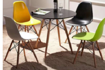Modern round side dining table/DT-02B