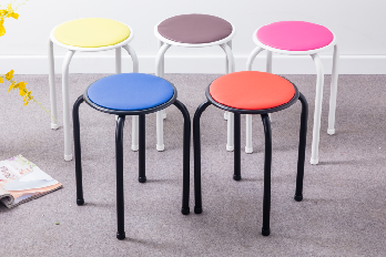 Portable space-saving metal stool/FS-102