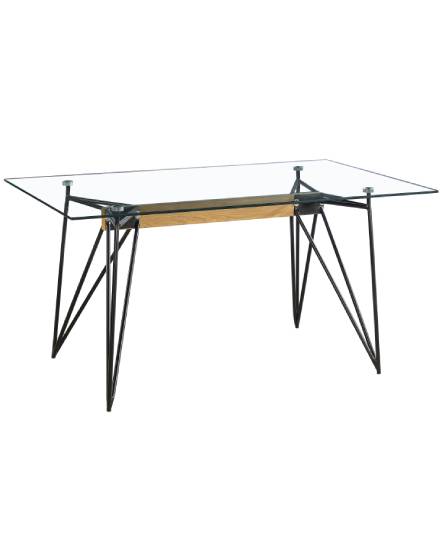 Tempered clear glass dinning table 2018019