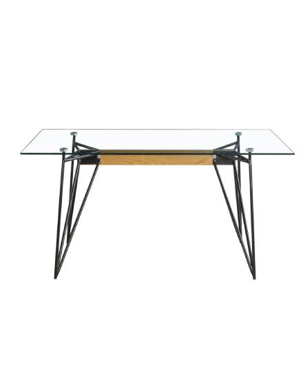 Tempered clear glass dinning table 2018019