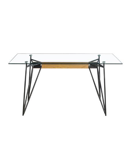Tempered clear glass dinning table 2018019