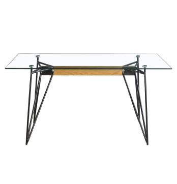 Tempered clear glass dinning table 2018019