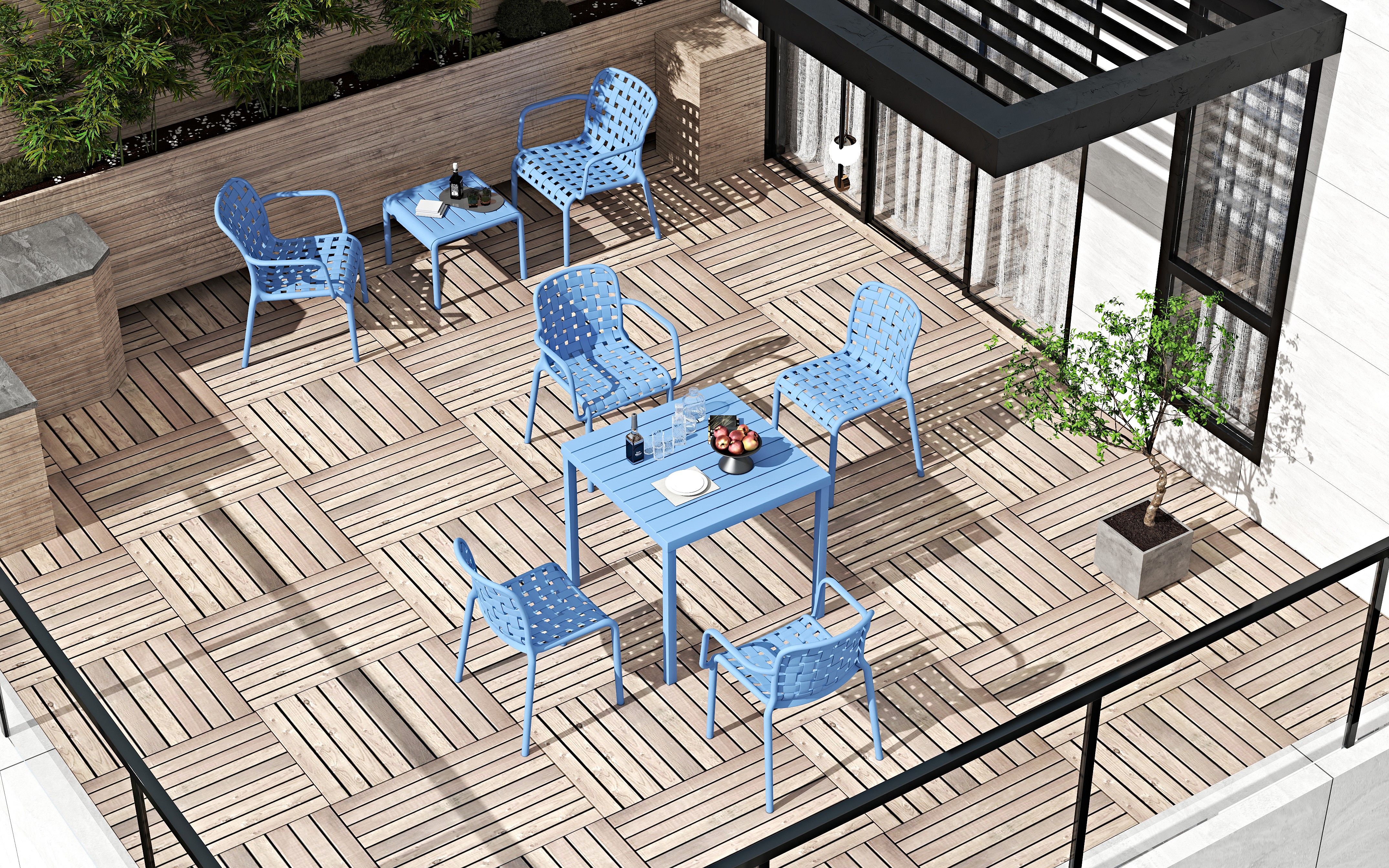Outdoor table and chair set