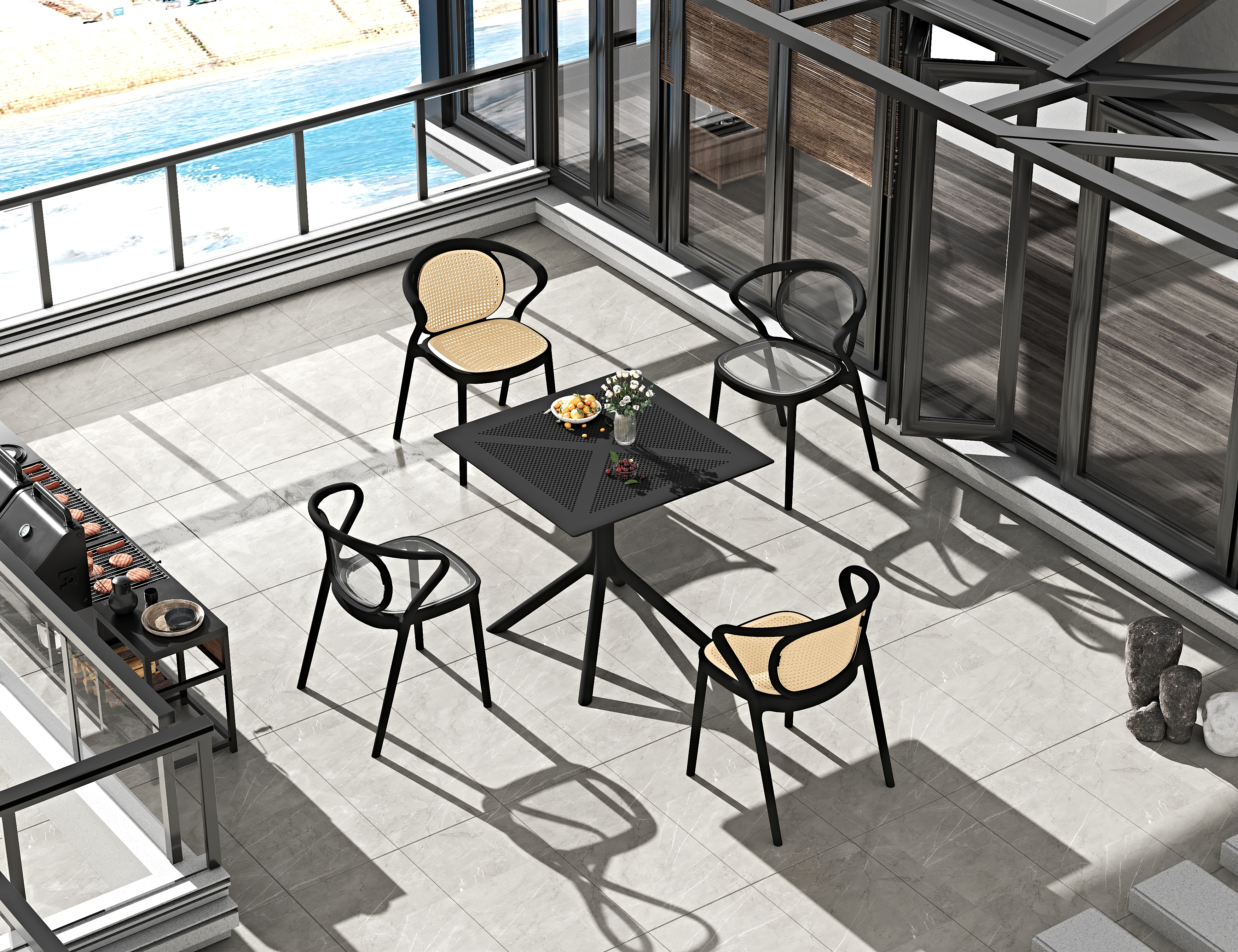 Office desk and chair set