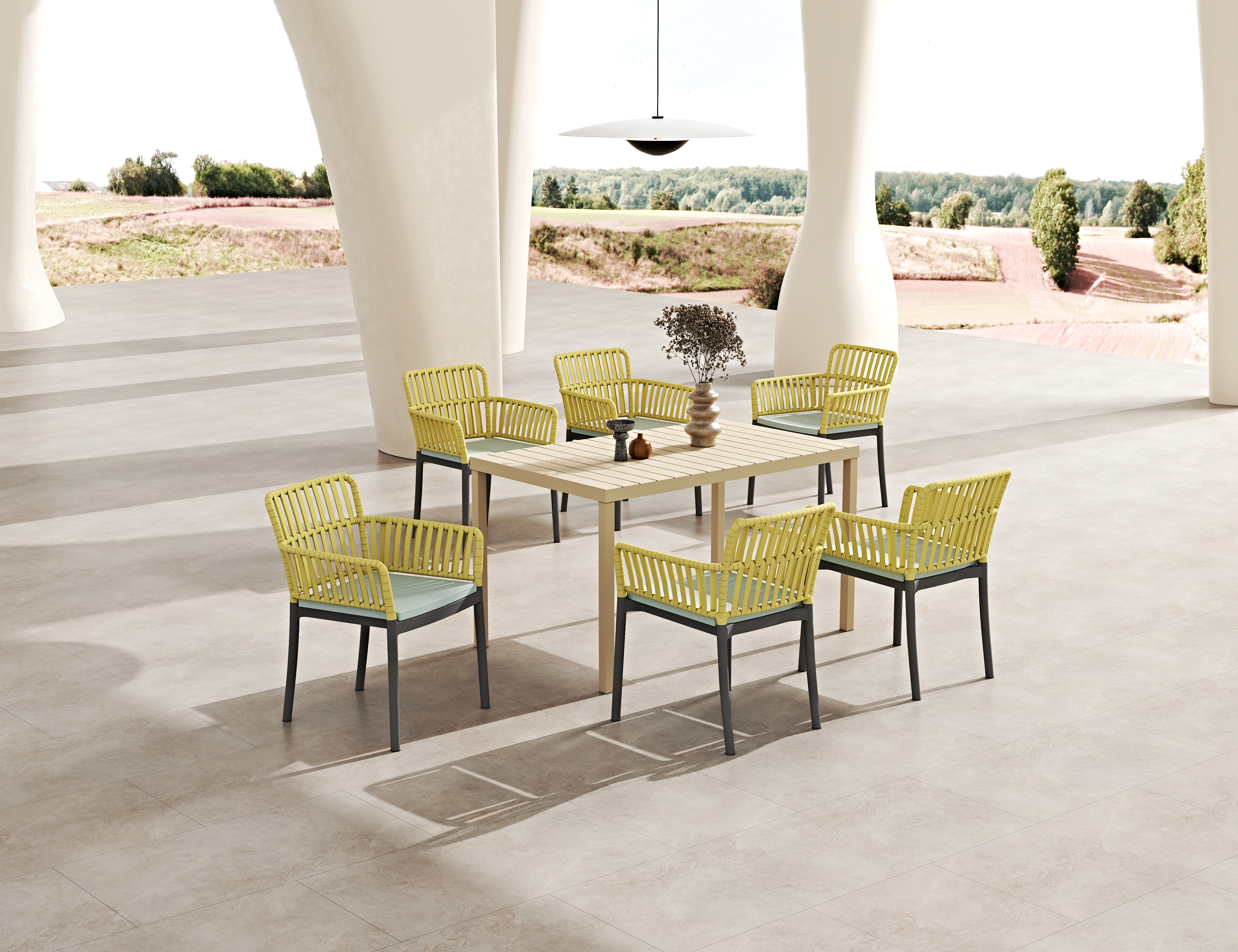 Outdoor table and chair set
