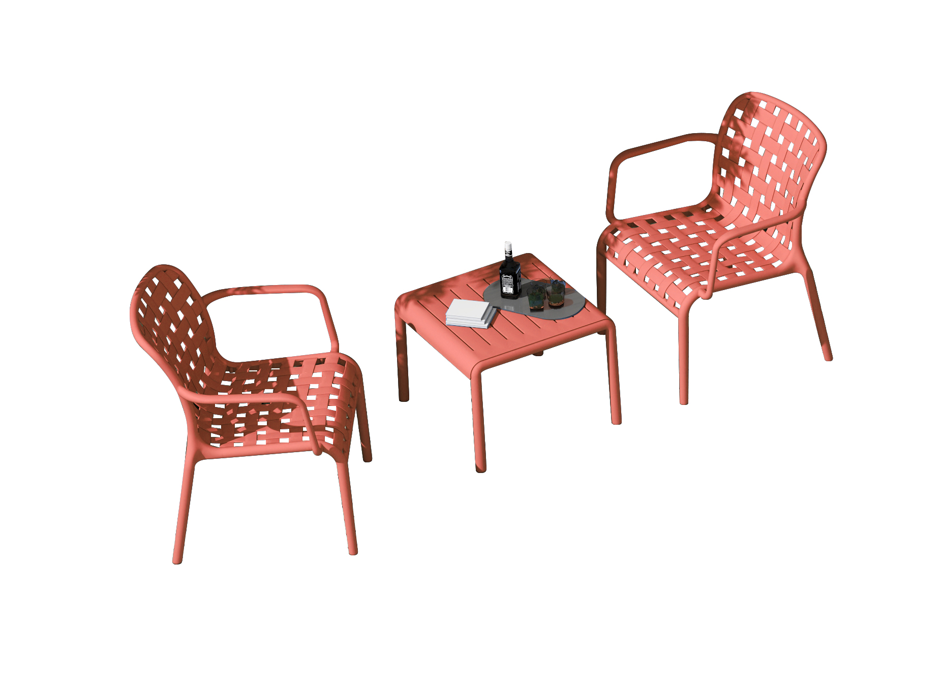 Outdoor colorful plastic chair&table sets
